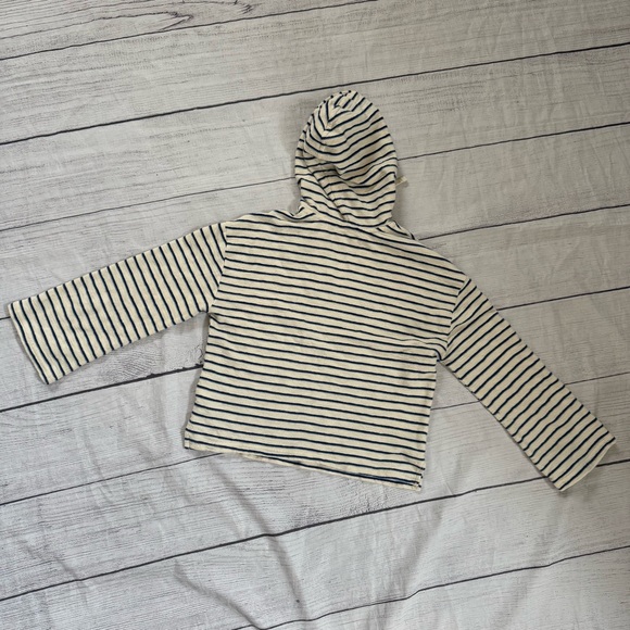 Marine Layer Womens Tops Marine Layer Playa Hoodie Navy Cream Stripe Sz Small - Picture 7 of 12